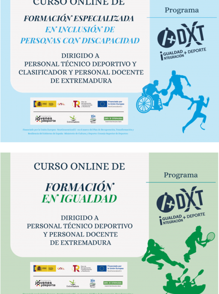 ACCIONES FORMATIVAS I DXT 2023, FORMACI�N EN IGUALDAD E INCLUSI�N DE PERSONAS CON DISCAPACIDAD - Federaci�n Extreme�a de Deportes para personas con Discapacidad F�sica
