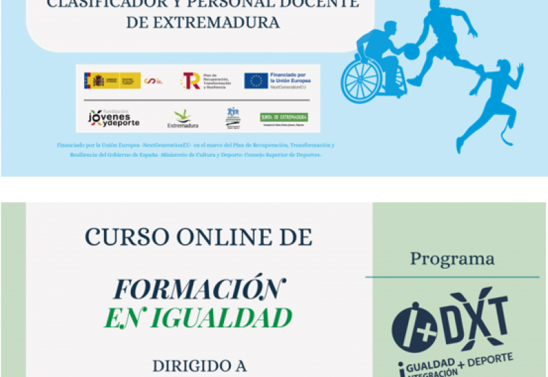 ACCIONES FORMATIVAS I DXT 2023, FORMACI�N EN IGUALDAD E INCLUSI�N DE PERSONAS CON DISCAPACIDAD | Federaci�n Extreme�a de Deportes para personas con Discapacidad F�sica