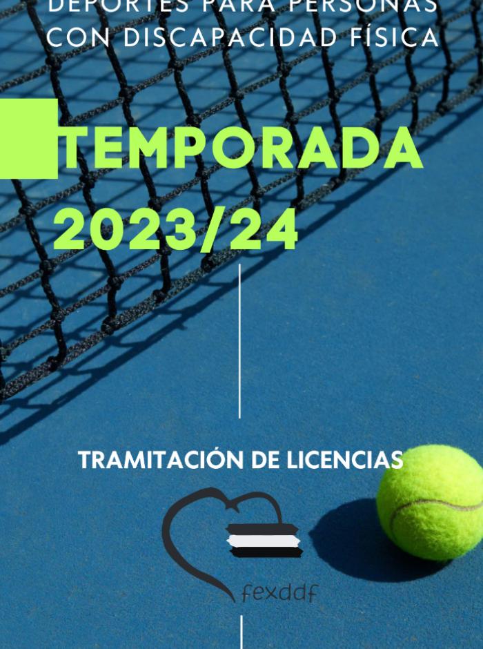 TRAMITACI�N DE LICENCIAS TEMPORADA 2023/24 - Federaci�n Extreme�a de Deportes para personas con Discapacidad F�sica